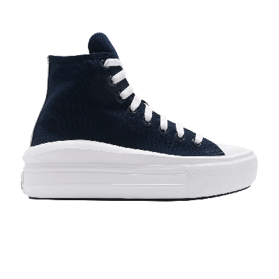 Pre-owned Converse Wmns Chuck Taylor All Star Move High 'anodized Metals - Obsidian' In Blue