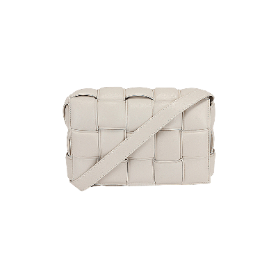Pre-owned Bottega Veneta Padded Cassette Bag 'chalk/gold' In White