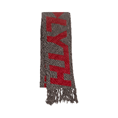 Pre-owned A-cold-wall* Intarsia Fringed Scarf 'grey/red'