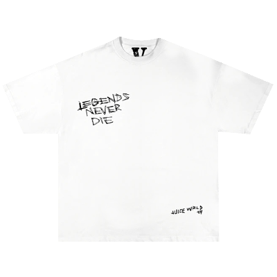Pre-owned Vlone X Juice Wrld Legends Never Die T-shirt 'white'
