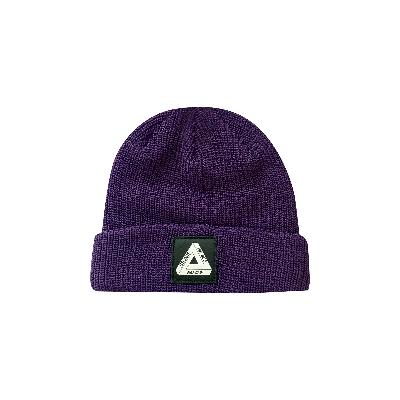 Pre-owned Palace Tri-ferg Patch Beanie 'purple'