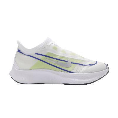 Pre-owned Nike Wmns Zoom Fly 3 'white Silver Blue Lime'