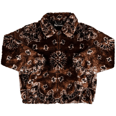 Pre-owned Supreme Bandana Faux Fur Bomber Jacket 'brown'