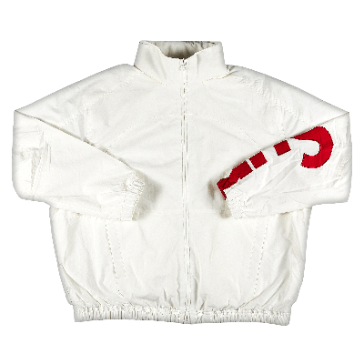 Pre-owned Supreme Spellout Track Jacket 'white'