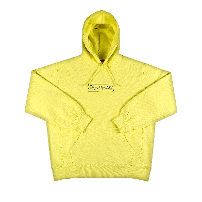 Pre-owned Supreme X Kaws Chalk Logo Hooded Sweatshirt 'light Lemon' In Yellow