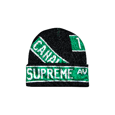 Pre-owned Supreme Street Signs Beanie 'black'
