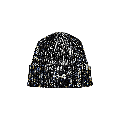 Pre-owned Supreme Bleached Rib Beanie 'black'