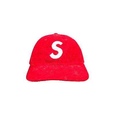 Pre-owned Supreme Fine Wale Corduroy S Logo 6-panel 'red'