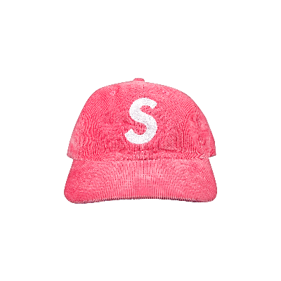 Pre-owned Supreme Fine Wale Corduroy S Logo 6-panel 'pink'