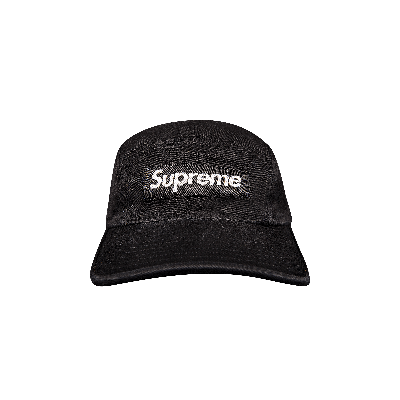 Pre-owned Supreme Washed Chino Twill Camp Cap 'black'
