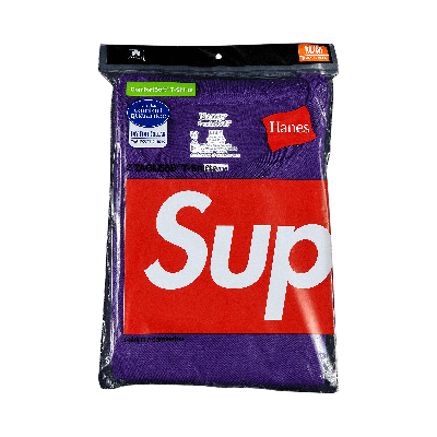 Pre-owned Supreme X Hanes Tagless Tees (2 Pack) 'purple'