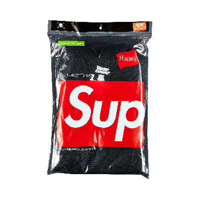 Pre-owned Supreme X Hanes Tagless Tank Tops (3 Pack) 'black'