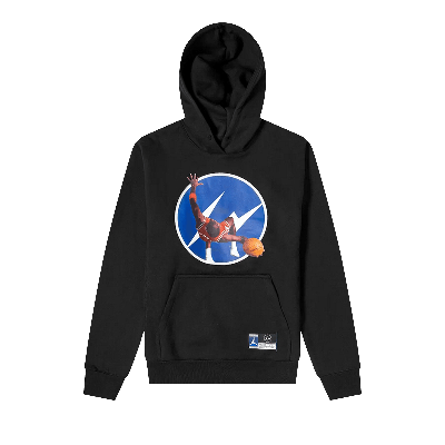 Pre-owned Air Jordan X Fragment Image Pullover Hoodie 'black/reflective Silver'