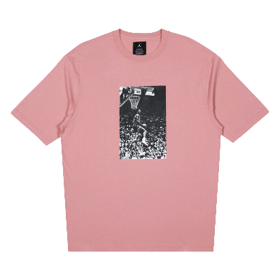 Pre-owned Air Jordan X Union La Reverse Dunk T-shirt 'rust Pink'