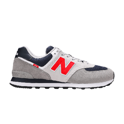 Pre-owned New Balance 574 'marblehead Velocity Red' In Grey