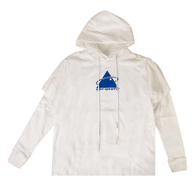 Pre-owned Off-white Triangle Double Sleeve Hooded Sweatshirt 'white'