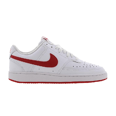 Pre-owned Nike Wmns Court Vision Low 'white University Red'