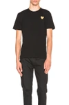 Comme Des Garçons Play Gold Heart Crewneck Tee