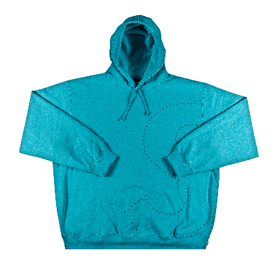 Pre-owned Supreme Laser Cut S Logo Hooded Sweatshirt 'cyan' In Blue