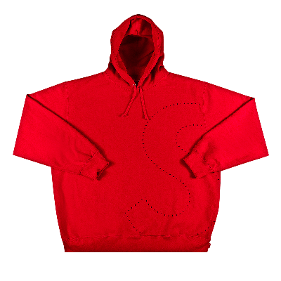 Pre-owned Supreme Laser Cut S Logo Hooded Sweatshirt 'red'