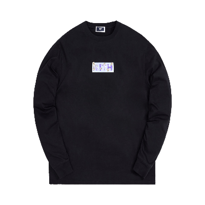 Pre-owned Kith For Superwaxx Classic Logo Long-sleeve Tee 'black'