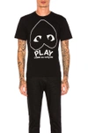 Comme Des Garçons Play Graphic Print Crewneck Short Sleeves T-shirt In Black