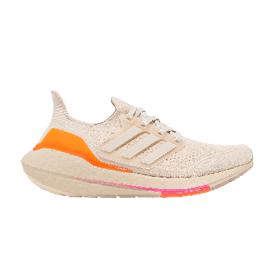 Pre-owned Adidas Originals Wmns Ultraboost 21 'halo Ivory Ultra Pop' In Cream