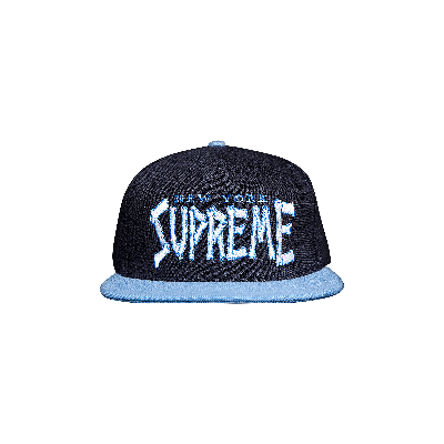 Pre-owned Supreme Bones Logo 5-panel 'navy' In Blue
