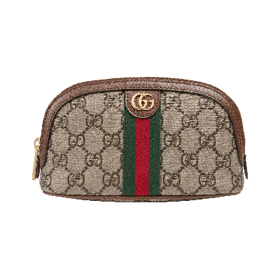 Pre-owned Gucci Ophidia Gg Medium Cosmetic Case 'beige' In Tan