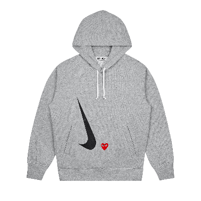 Pre-owned Nike X Comme Des Garçons Play Hoodie 'grey'