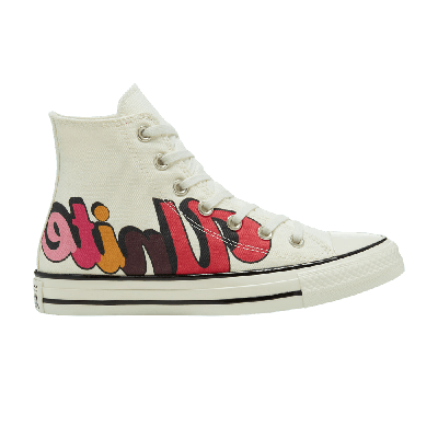 Pre-owned Converse Wmns Chuck Taylor All Star High 'girls Unite' In Cream