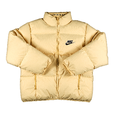 Pre-owned Supreme X Nike Reversible Puffy Jacket 'pale Yellow'