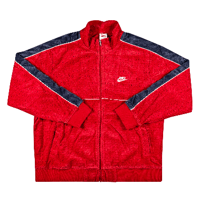 Pre-owned Supreme X Nike Velour Track Jacket 'red'