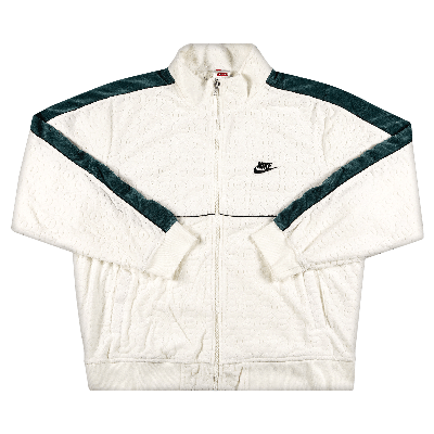 Pre-owned Supreme X Nike Velour Track Jacket 'white'