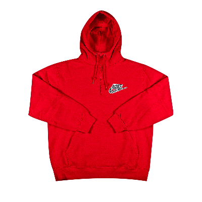 Pre-owned Supreme X Nike Half Zip Hooded Sweatshirt 'red'