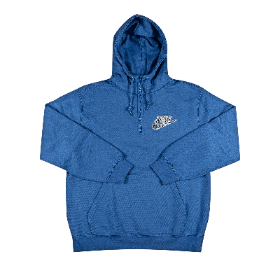Pre-owned Supreme X Nike Half Zip Hooded Sweatshirt 'blue'