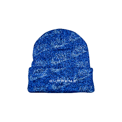 Pre-owned Supreme X Nike Jacquard Logos Beanie 'blue'