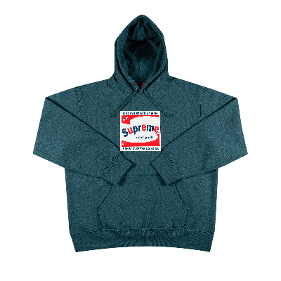 Pre-owned Supreme Shine Hooded Sweatshirt 'slate' In Blue
