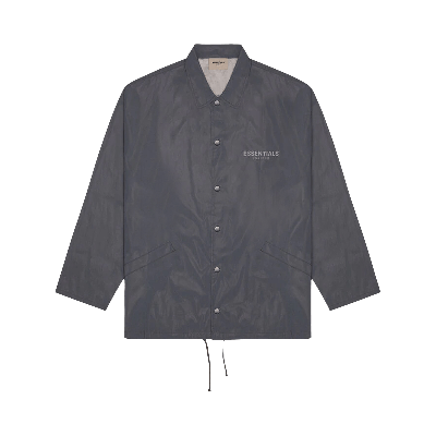 Pre-owned Essentials Fear Of God  Coach Jacket 'black Reflective'