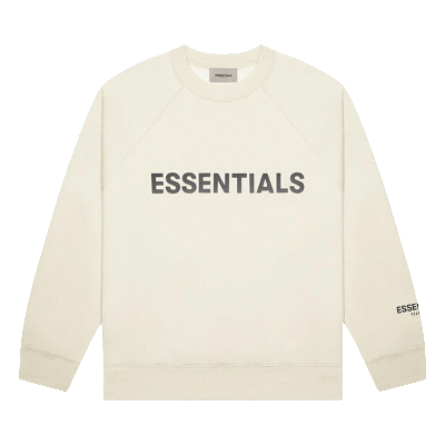 Pre-owned Essentials Fear Of God  Crewneck Sweatshirt 'cream' In Neutral