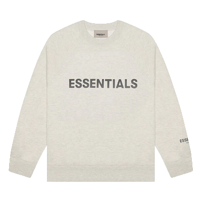 Pre-owned Essentials Fear Of God  Crewneck Sweatshirt 'oatmeal' In Grey