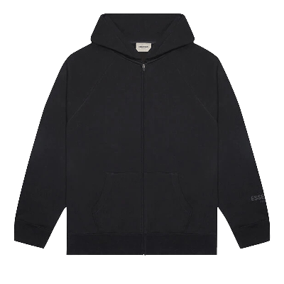 Pre-owned Essentials Fear Of God  Full Zip Hoodie 'black'