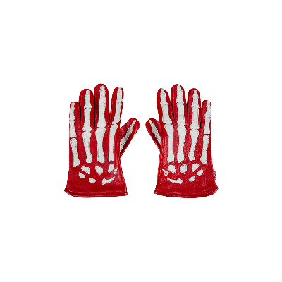 Pre-owned Supreme X Vanson Leather X-ray Gloves 'red'