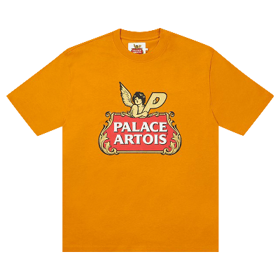 Pre-owned Palace X Stella Artois Cartouche T-shirt 'gold'
