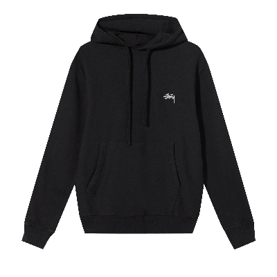 Pre-owned Stussy Stock Logo Hoodie 'black'