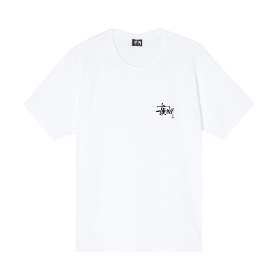 Pre-owned Stussy Basic Logo Tee 'white'