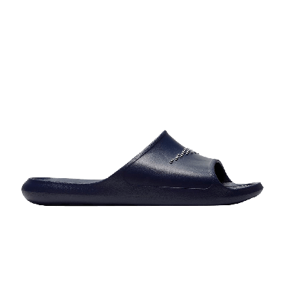 Pre-owned Nike Victori One Slide 'polka Swoosh - Midnight Navy' In Blue