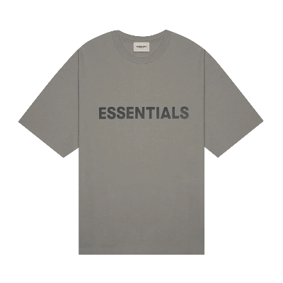 Pre-owned Essentials Fear Of God  T-shirt 'cement' In Grey