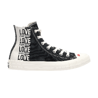 Pre-owned Converse Chuck Taylor All Star High 'love Fearlessly' In Black