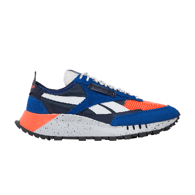 Pre-owned Reebok Classic Leather Legacy 'collegiate Royal Orange Speckle' In Blue